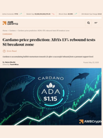 Cardano price prediction: ADA’s 13% rebound tests $1 breakout zone - AMBCrypto