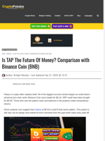 Is TAP The Future Of Money? Comparison with Binance Coin (BNB)