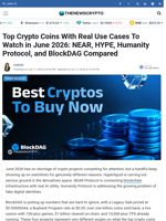Top Crypto Coins With Real Use Cases To Watch in June 2026: NEAR, HYPE, Humanity Protocol, and BlockDAG Compared - TheNewsCrypto