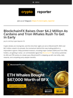 BlockchainFX Raises Over $4.2 Million As Cardano and Tron Whales Rush To Get In Early