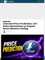 Litecoin Price Prediction: LTC Gains Momentum as Pepeto Nears Binance Listing - TechBullion