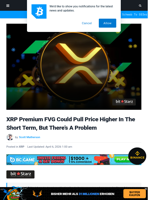 XRP Premium FVG Could Pull Price Higher In The Short Term, But There’s A Problem | Bitcoinist.com