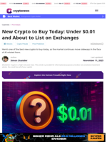 New Crypto Under $0.01 and Listing Soon