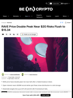 RAVE Price Double Peak at $20 Risks Drop to $15 Support