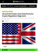US and UK Create Joint Task Force for Crypto Regulation Alignment - CoinCentral
