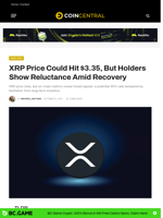 XRP Price Could Hit $3.35, But Holders Show Reluctance Amid Recovery - CoinCentral