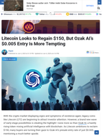 Litecoin Looks to Regain $150, But Ozak AI’s $0.005 Entry Is More Tempting