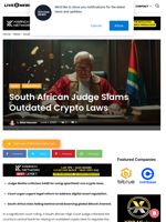 South African Judge Slams Outdated Crypto Laws | Live Bitcoin News