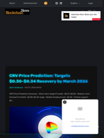 CRV Price Prediction: Targets $0.30-$0.34 Recovery by March 2026 - Blockchain.News