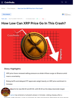 How Low Can XRP Price Go In This Crash?
