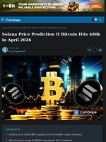 Solana Price Prediction If Bitcoin Hits $80k in April 2026