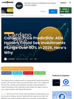 Cardano Price Prediction: ADA Holders Could See Investments Plunge Over 50% In 2026, Here's Why | Live Bitcoin News