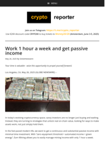 Work 1 hour a week and get passive income