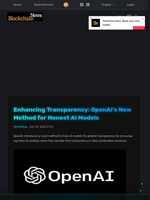 Enhancing Transparency: OpenAI's New Method for Honest AI Models - Blockchain.News