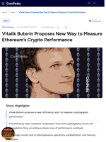 Vitalik Buterin Proposes New Way to Measure Ethereum’s Crypto Performance