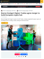 Boerse Stuttgart Digital Merges With Tradias In Crypto Push