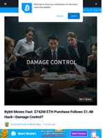 Bybit Moves Fast: $742M ETH Purchase Follows $1.4B Hack—Damage Control?
