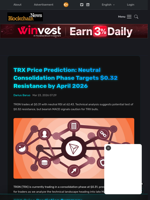 TRX Price Prediction: Neutral Consolidation Phase Targets $0.32 Resistance by April 2026 - Blockchain.News