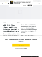 BTC, XRP News: What Next For Bitcoin and Majors as Rate Cut Bets Jump 30%?