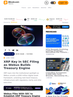 XRP Key in SEC Filing as Webus Builds Treasury Engine – Featured Bitcoin News