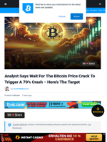 Analyst Says Wait For The Bitcoin Price Crack To Trigger A 70% Crash - Here’s The Target | Bitcoinist.com