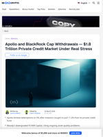 Apollo Caps Fund Withdrawals as Private Credit Stress Grows