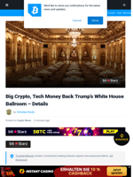 Big Tech, Big Crypto Back Trump’s White House Ballroom - Details