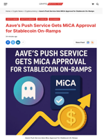 Aave’s Push Service Gets MiCA Approval for Stablecoin On-Ramps