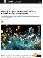 BASIS.pro Opens Waitlist Amid Race for Faster Arbitrage Infrastructure - DailyCoin