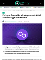 Polygon Teams Up with Agora and AUSD to Build AggLayer Future - Crypto News Flash