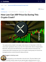 How Low Can XRP Price Go During This Crypto Crash?