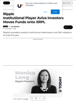 Ripple President Reacts as Big Institutional Player Aviva Investors Moves Funds onto XRPL - U.Today