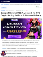 Dexsport Review 2026: A Licensed, No-KYC Crypto Betting Platform Built Around Privacy