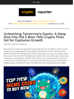 Unleashing Tomorrow’s Giants: A Deep Dive Into the 5 Best 100x Crypto Picks Set for Explosive Growth