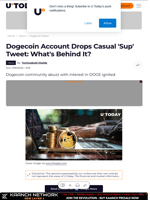 Dogecoin Account Drops Casual 'Sup' Tweet: What's Behind It?