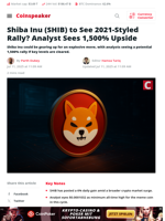 Shiba Inu (SHIB) Primed for 1,500% Rally, Says Analyst