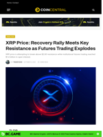 XRP Price: Recovery Rally Meets Key Resistance as Futures Trading Explodes - CoinCentral
