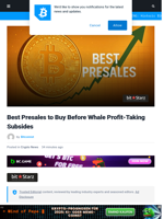 Best Presales to Buy Before Whale Profit-Taking Subsides