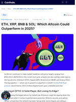 ETH, XRP, BNB & SOL: Which Altcoin Could Outperform in 2025?