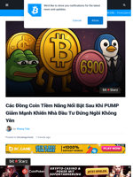 Các đồng coin tiềm năng sau cú sập của PUMP