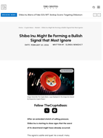 Shiba Inu Might Be Forming a Bullish Signal that Most Ignore