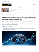 APT Price Prediction: Signals Diverge as APT Drops 4% and Futures OI Surges 10% - Blockchain.News