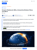 Korea Stablecoin Bills, Interactive Brokers Plan and China money