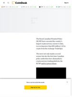 RCMP Seizes $56M CAD in Crypto, Shuts Down TradeOgre in Canada’s Largest Digital Asset Bust