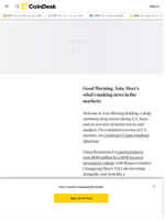 Asia Morning Briefing: China Renaissance’s BNB Treasury Highlights a Shift in Asia’s Crypto Playbook