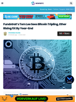 Fundstrat's Tom Lee Sees Bitcoin Tripling By Year-End