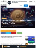 Bitcoin Hits $68K as Trader Takes Partial Profits