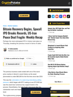 Bitcoin Recovery Begins, SpaceX IPO Breaks Records, US-Iran Peace Deal Fragile: Weekly Recap