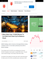 Mara Sells Over 15,000 Bitcoin To Cut Debt And Clean Up Its Balance Sheet - NullTX