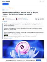 M2 Money Supply Hits Record High: Is Bitcoin Next?